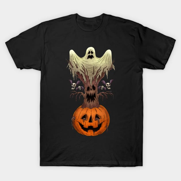 Spooky Totem T-Shirt by chrisraimoart